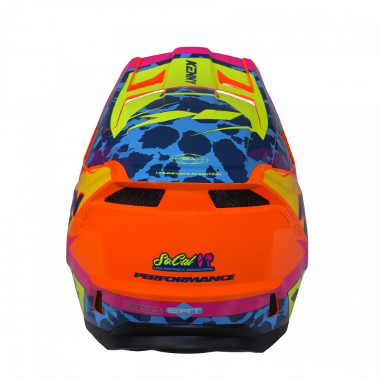 Capacete Kenny Performance Graphic + Social Blue / Orange